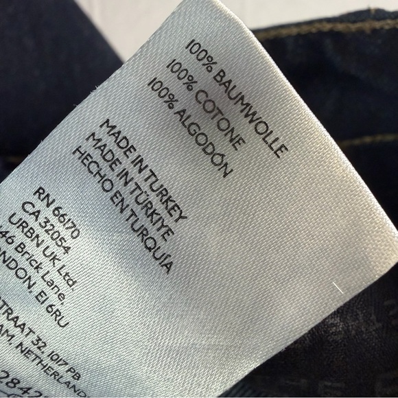 We the Free Wide leg high waisted Barrel leg button fly dark wash jeans size 27 - Picture 9 of 10